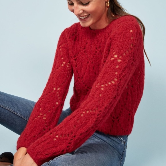 Reformation Sweaters - Reformation Jessie Sweater Red Alpaca